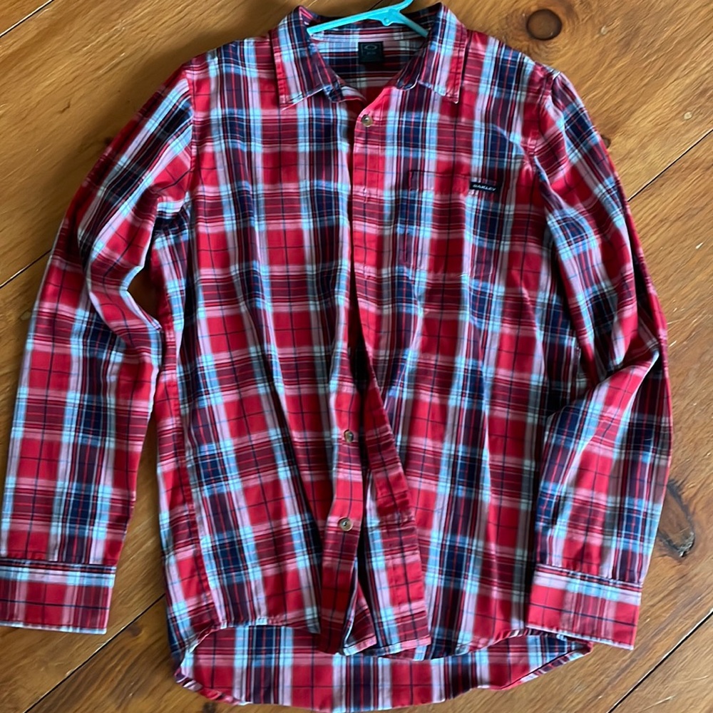 Oakley plaid button up shirt